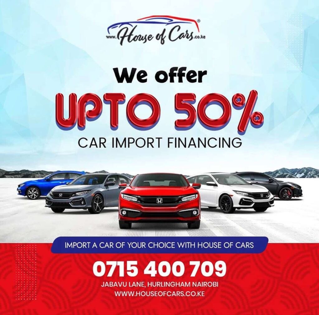 Upto 50 percent Car financing in Kenya Lipa pole pole cars